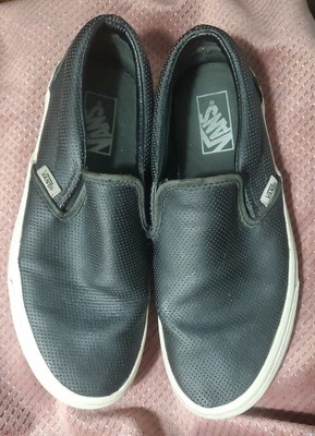 black leather vans size 4